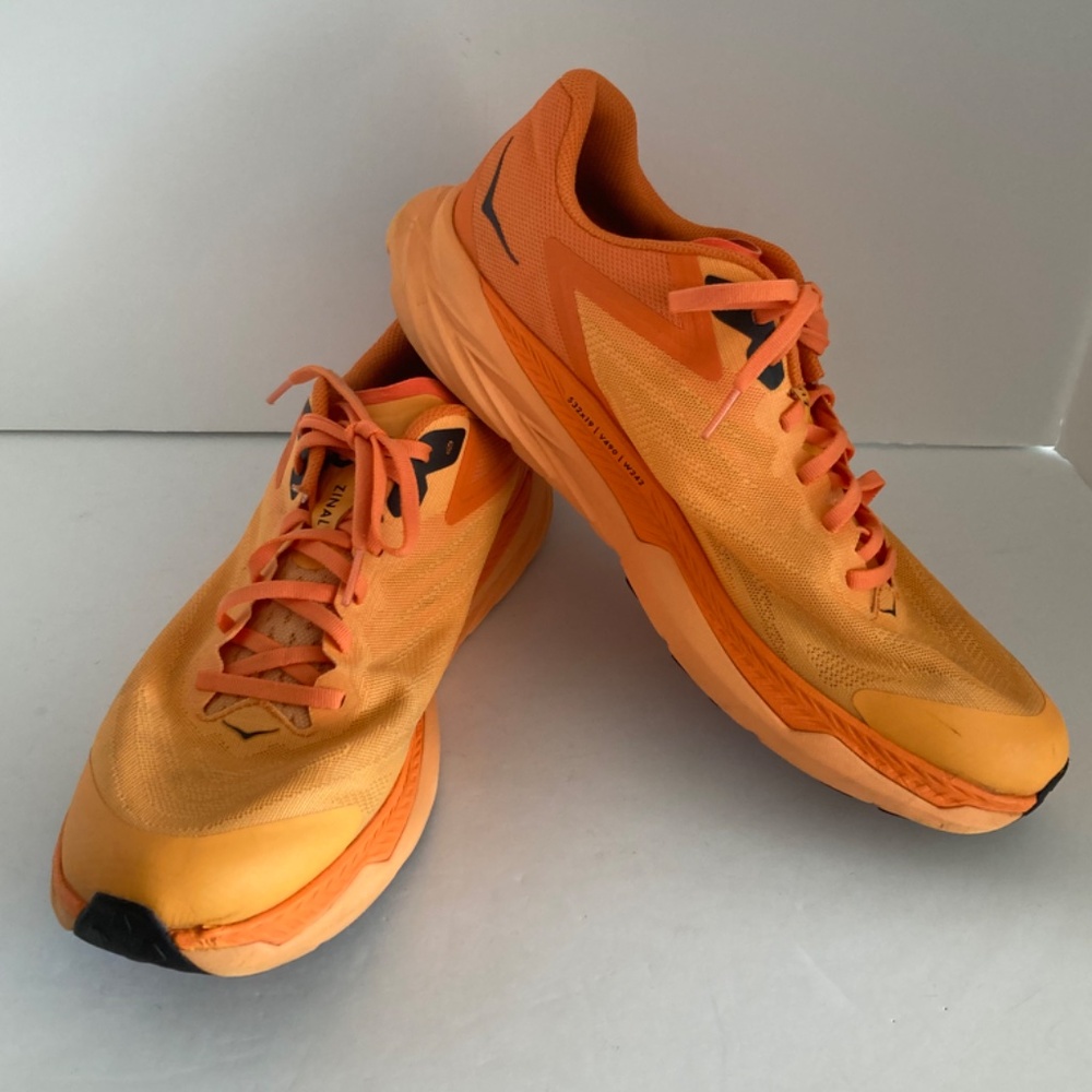 Hoka One One Men's Zinal Trail Running Shoes 11.5D Orange 1119399 AS IS